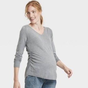 Isabel Maternity V-Neck Long Sleeve Shirt